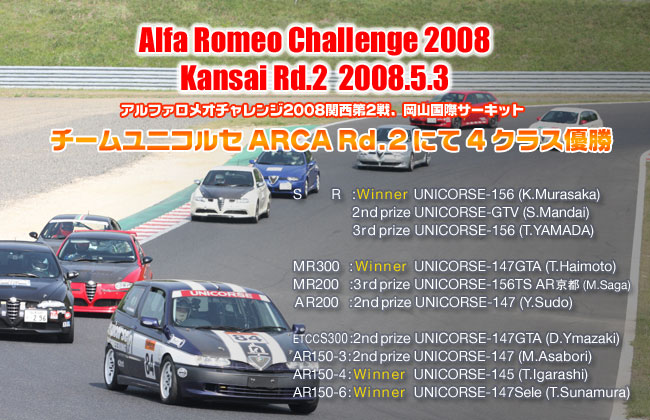 2007年　アルファロメオチャレンジ　関西第2戦　岡山国際サーキット
