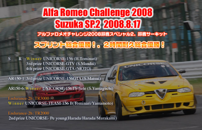 2007年　アルファロメオチャレンジ　鈴鹿スペシャル2　鈴鹿サーキット